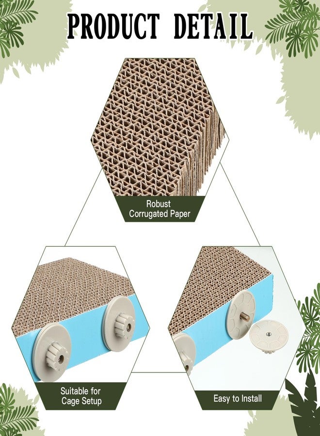 Skyygemm 3 Pcs Bird Chew Toys Parrot Perch Cardboard Platform for Cage Bird Paw Grinding Stand Parrot Cage Playground Exercise Toys for Macaws Small Parakeets Budgies Conure Cockatiel(Large) - Image 3